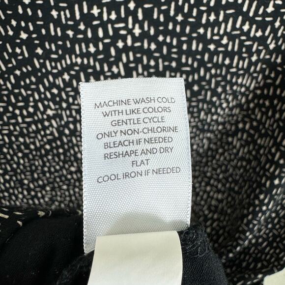 J. Jill Wearever Collection Black White Speckled Stretch 3/4 Sleeve Top Size XSP - Picture 6 of 6